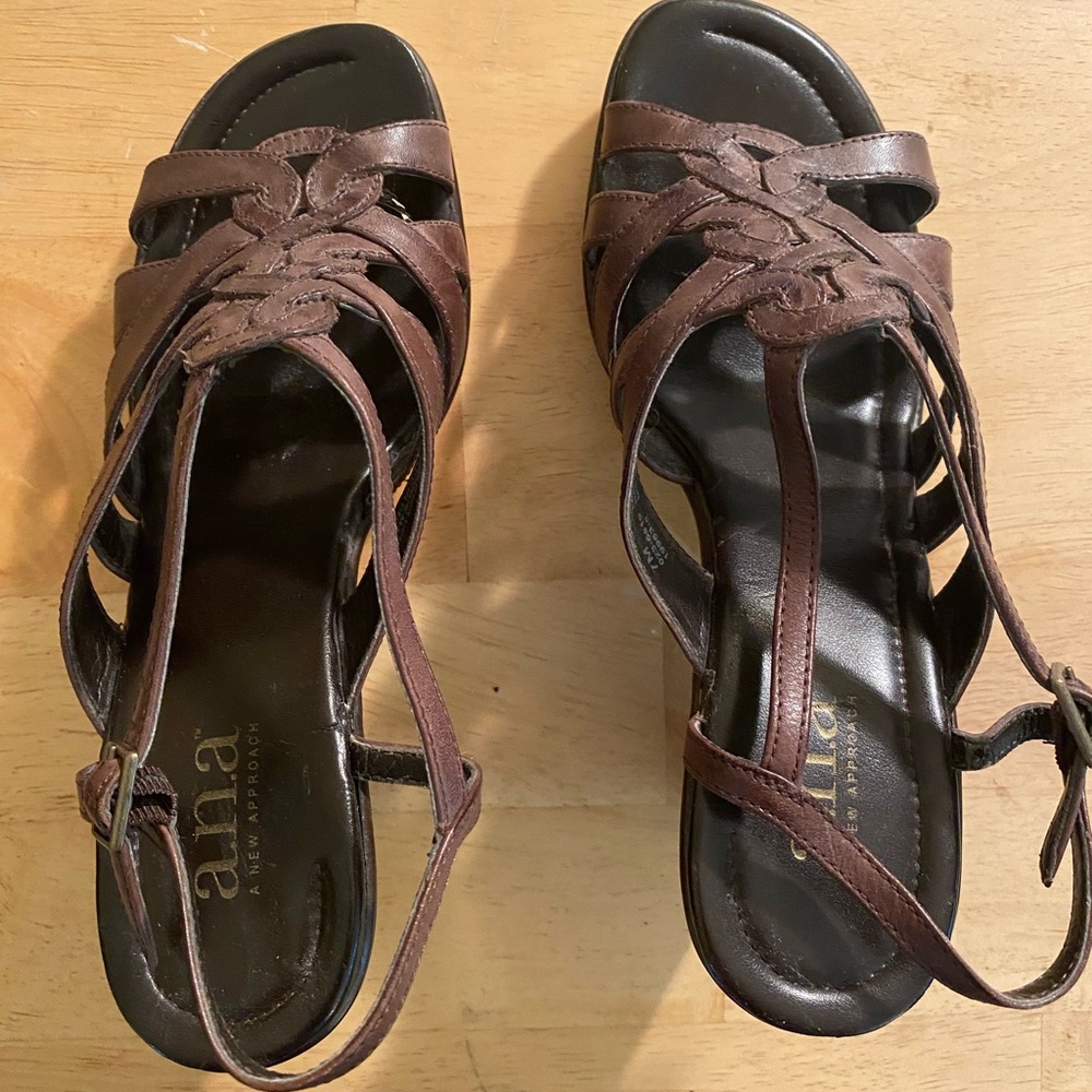 Brown leather sandals